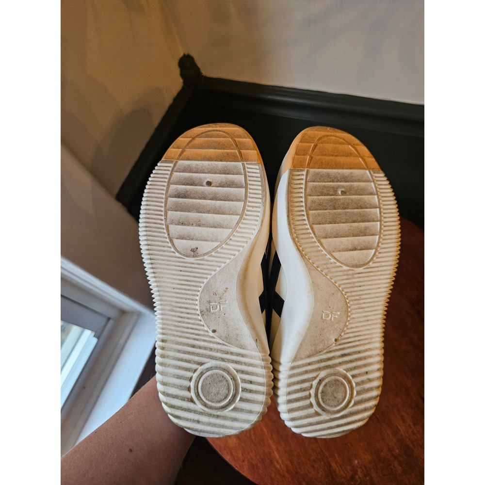 De Florance Women White Black Suede Trim Platform Sneakers Size 7.5 - Picture 10 of 10